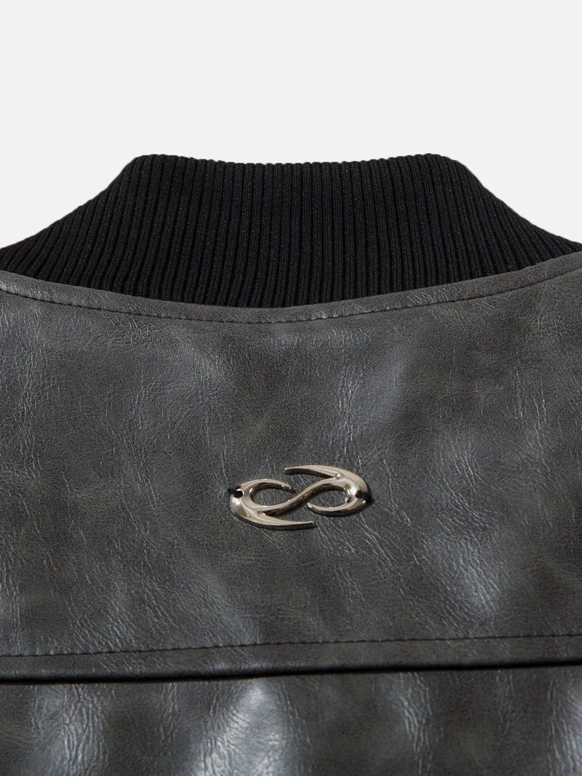 Aelfric Eden Vintage Essential Texture Faux Leather Jacket sold by Aelfric Eden product image thumbnail 5