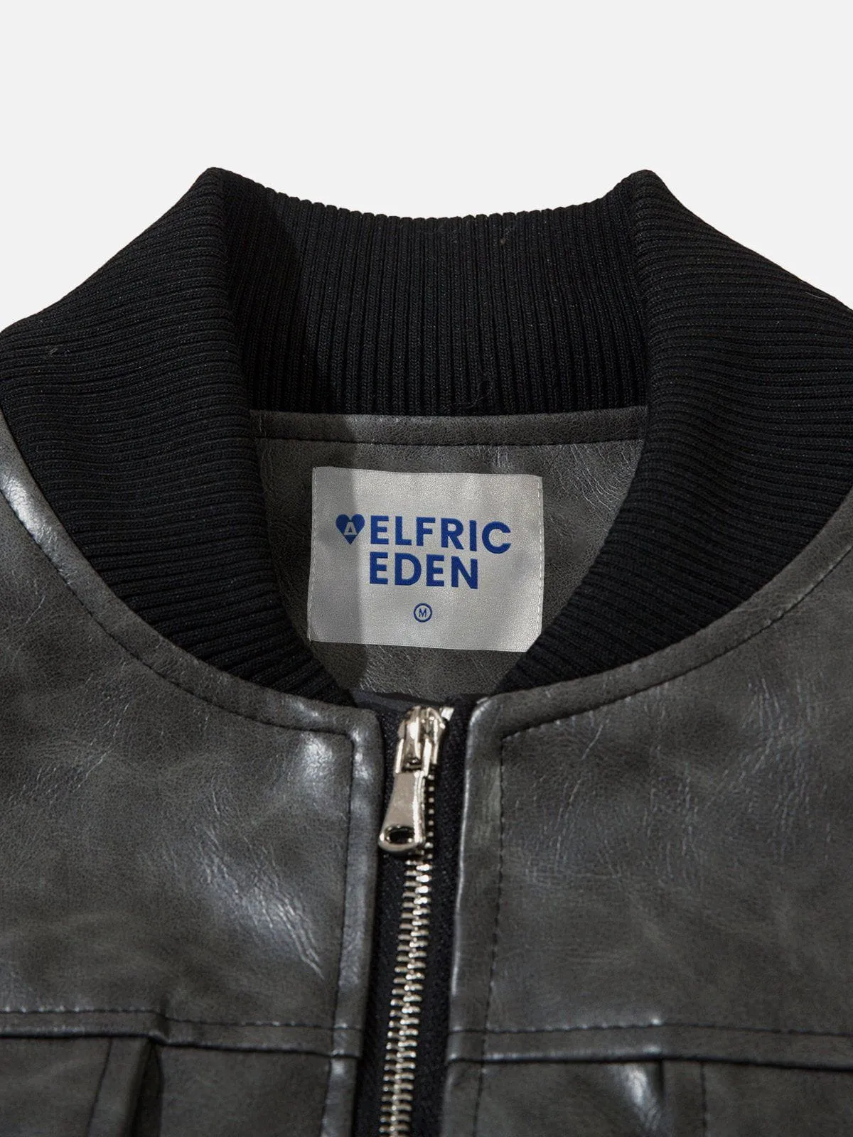 Aelfric Eden Vintage Essential Texture Faux Leather Jacket sold by Aelfric Eden product image thumbnail 4