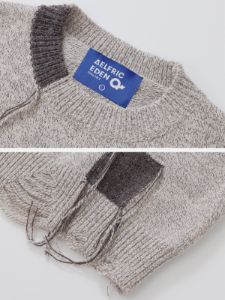 Aelfric Eden Color Blocking Distressed Sweater sold by Aelfric Eden