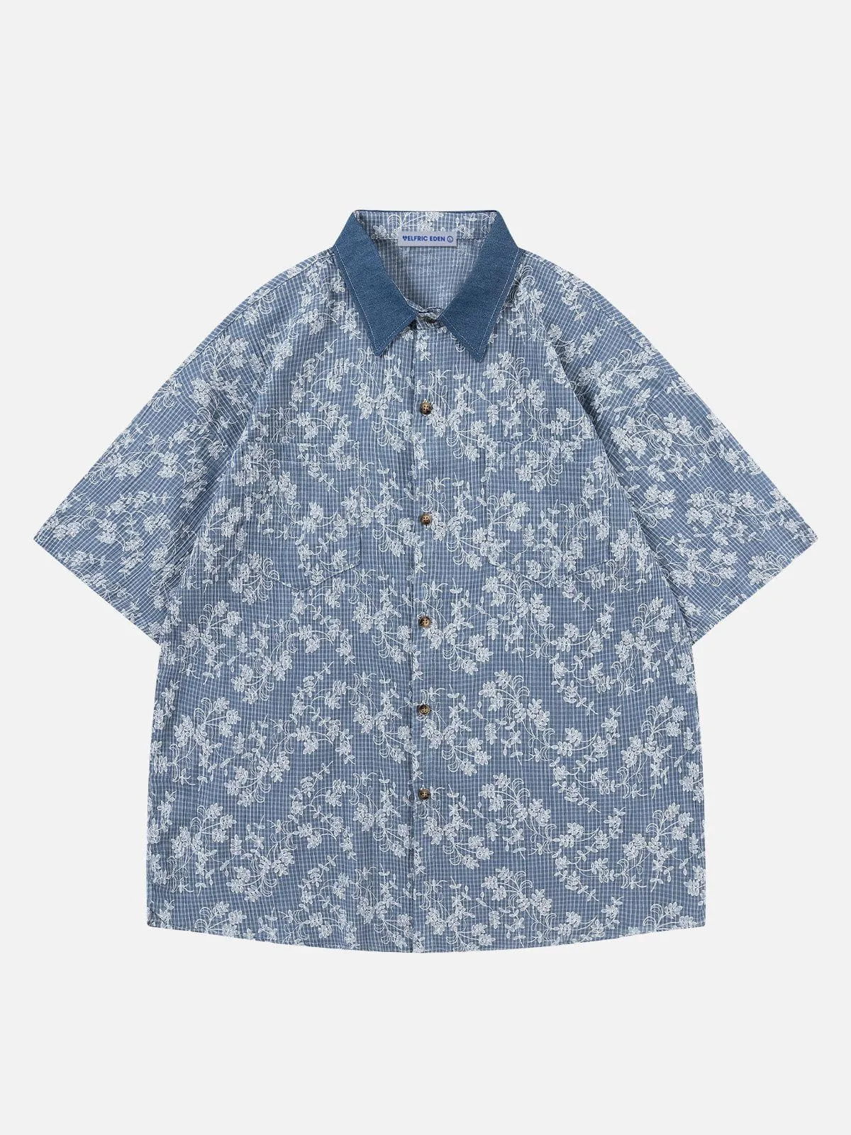 Aelfric Eden Plaid Floral Short Sleeve Shirt sold by Aelfric Eden