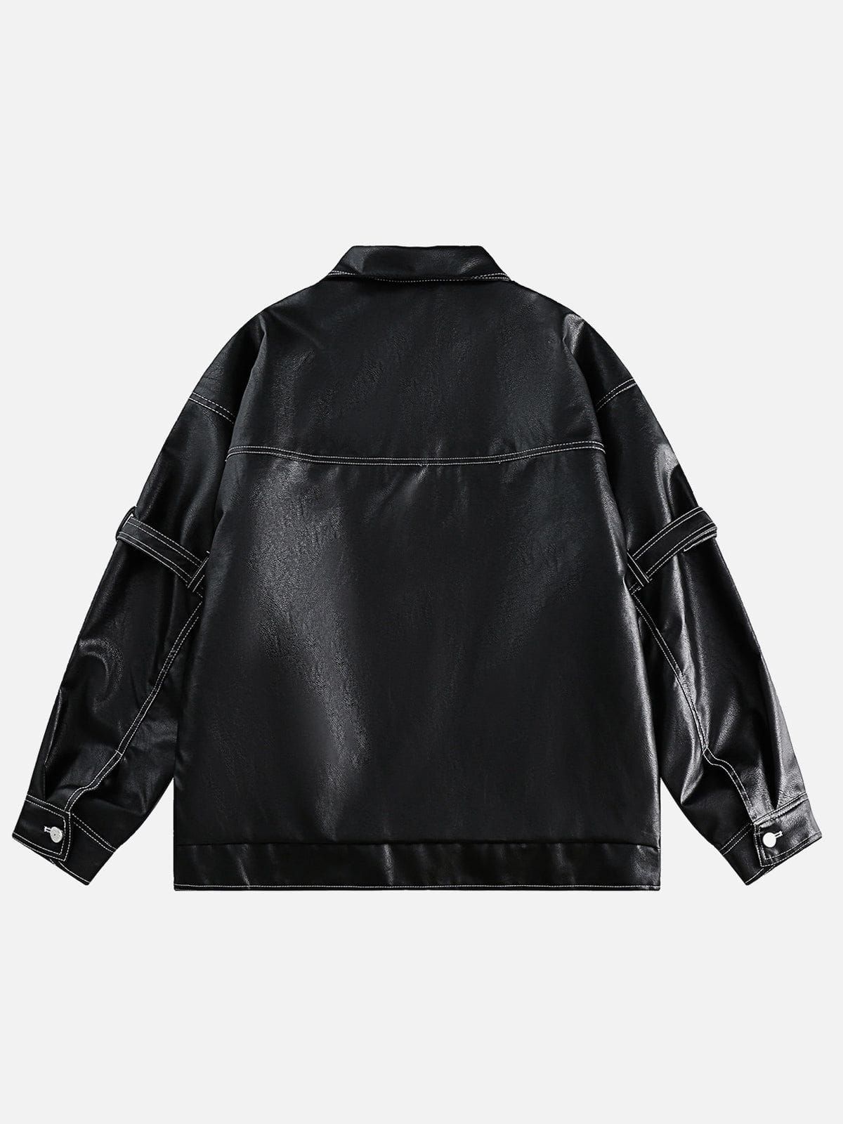 Aelfric Eden Multi-Pocket Leather Jacket sold by Aelfric Eden product image thumbnail 3