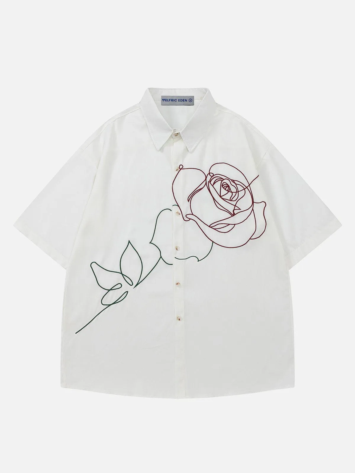 Aelfric Eden Embroidery Rose Short Sleeve Shirt sold by Aelfric Eden