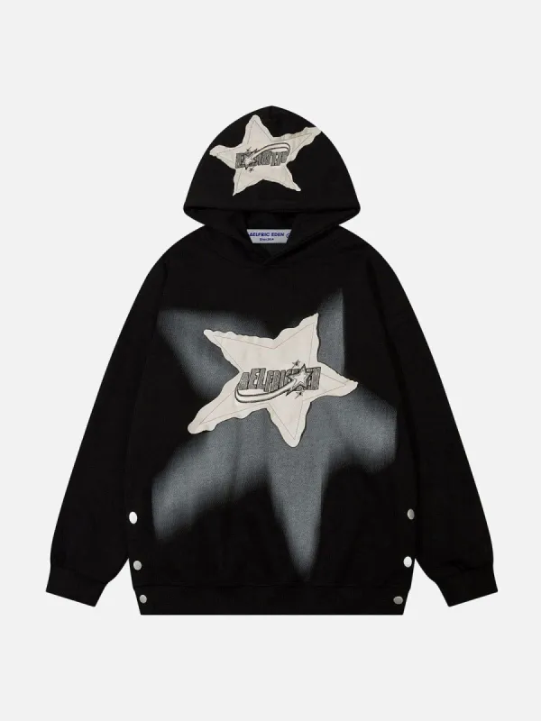 Aelfric Eden Aelfric Eden Star Applique Embroidery Hoodie