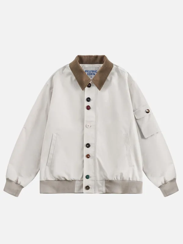 Aelfric Eden Corduroy Patchwork Bomber Jacket sold by Aelfric Eden