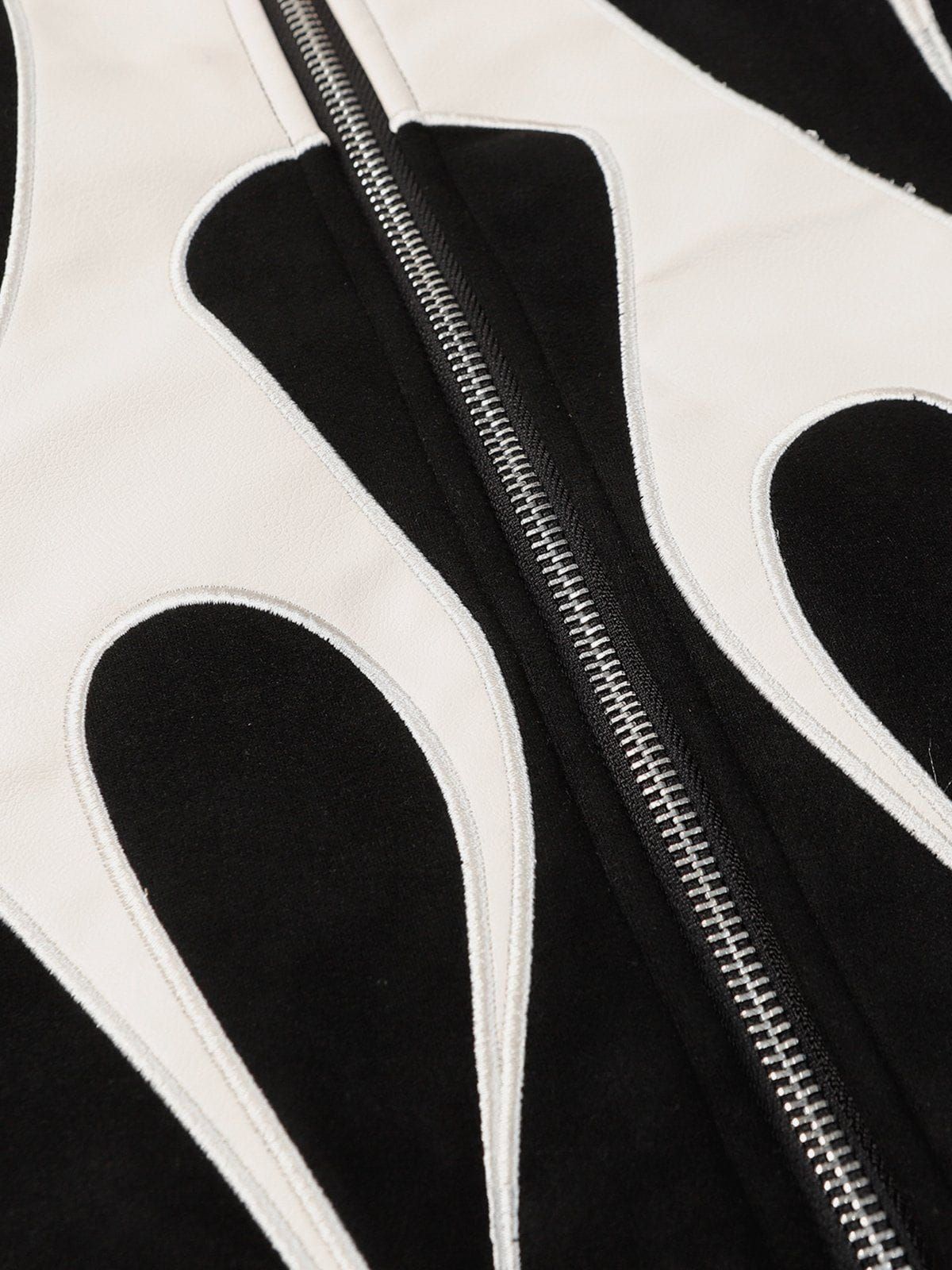 Aelfric Eden Flame Embroidery Suede Varsity Jacket sold by Aelfric Eden product image thumbnail 4