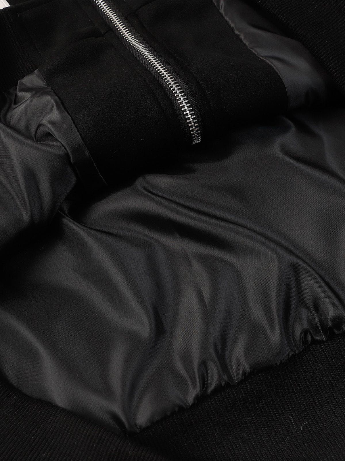 Aelfric Eden Flame Embroidery Suede Varsity Jacket sold by Aelfric Eden product image thumbnail 5