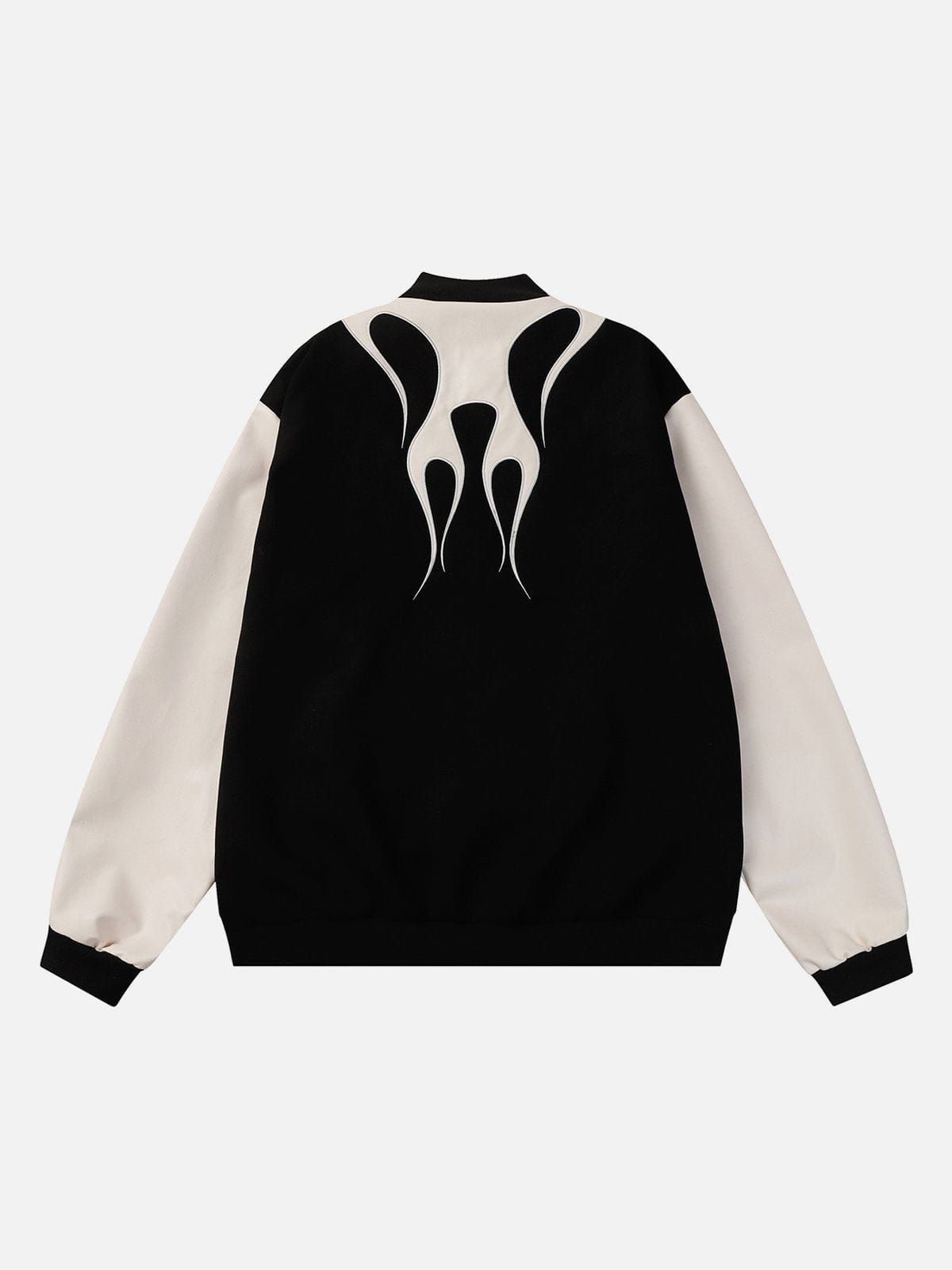 Aelfric Eden Flame Embroidery Suede Varsity Jacket sold by Aelfric Eden product image thumbnail 3