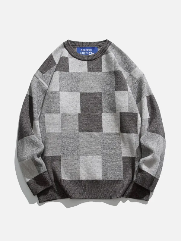 Aelfric Eden Square-shaped Color Block Sweater sold by Aelfric Eden