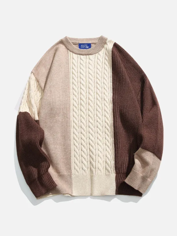 Aelfric Eden Color Blocking Patchwork Sweater sold by Aelfric Eden