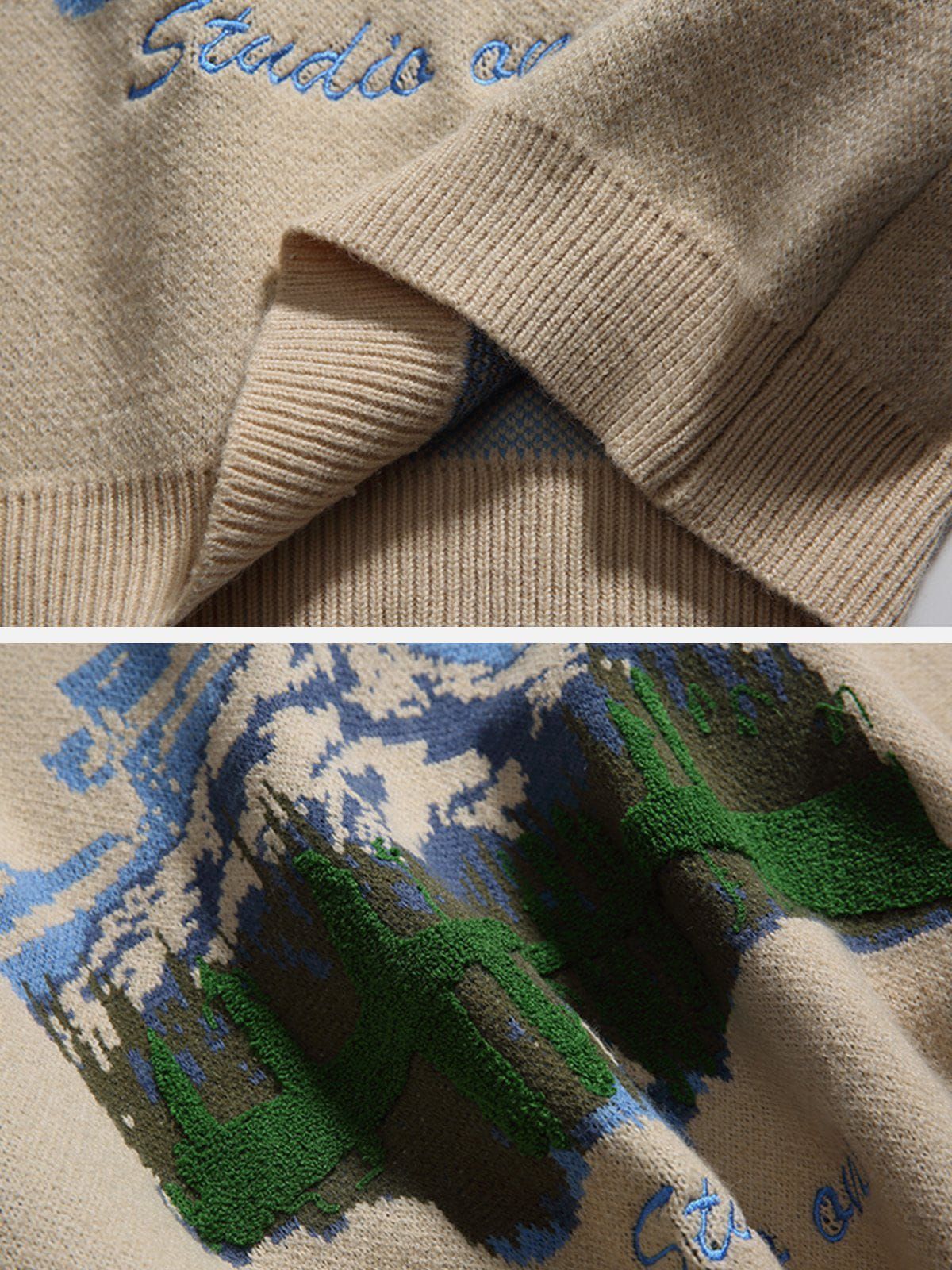 Aelfric Eden Oil Painting Mountain Sweater sold by Aelfric Eden product image thumbnail 5