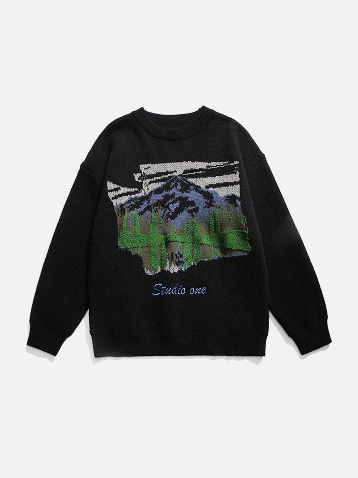 Aelfric Eden Oil Painting Mountain Sweater sold by Aelfric Eden product image thumbnail 3