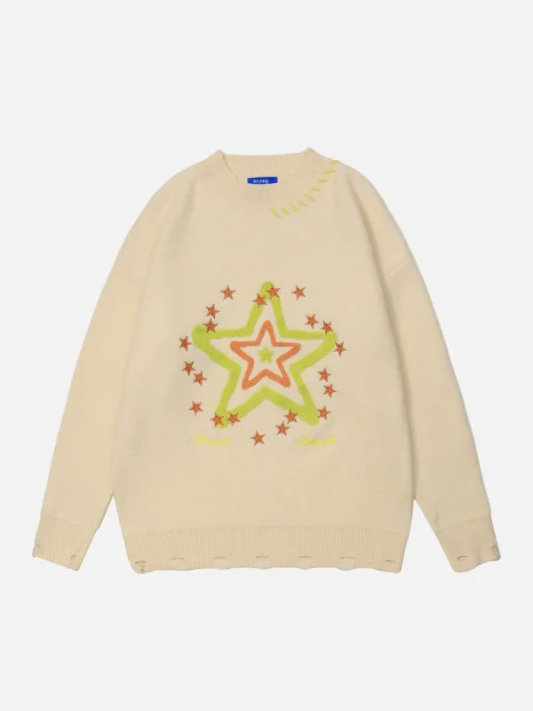 Aelfric Eden String Star Towel Embroidery Sweater sold by Aelfric Eden