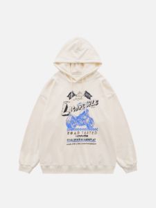 Aelfric Eden Model Letter Print Hoodie sold by Aelfric Eden