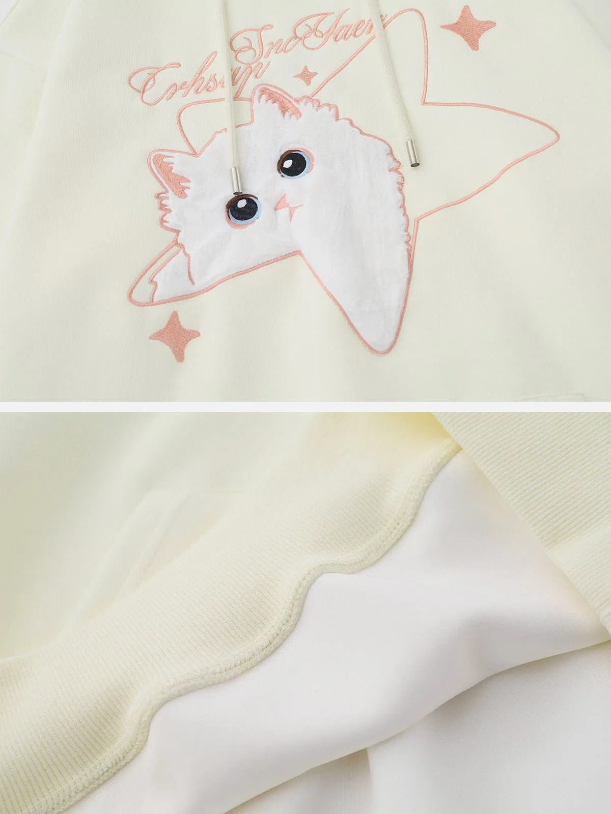 Aelfric Eden Embroidery Star Cat Hoodie sold by Aelfric Eden product image thumbnail 5