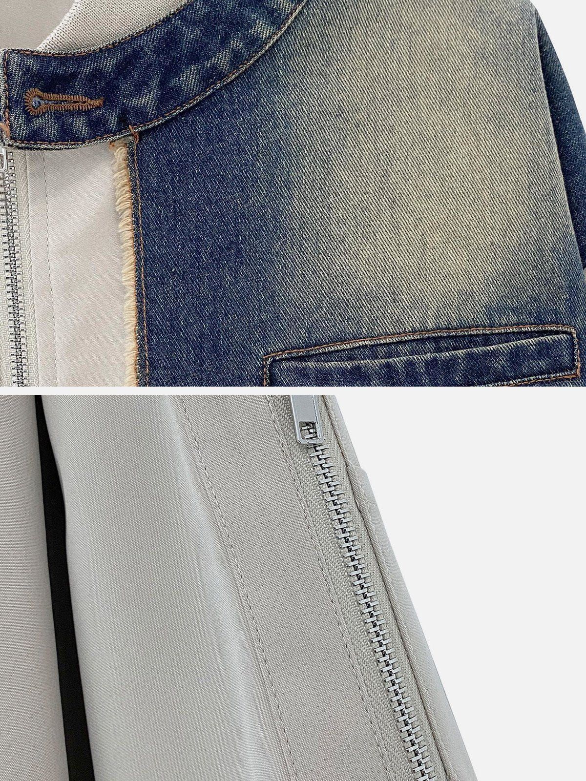 Aelfric Eden Patchwork Denim Pocket Jacket sold by Aelfric Eden product image thumbnail 3