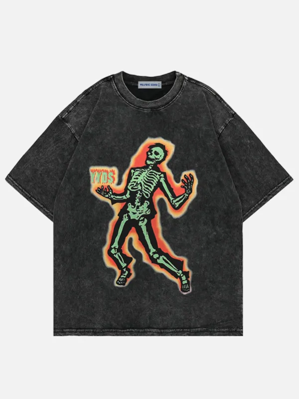 Aelfric Eden Electric Shock Skeleton Print Tee sold by Aelfric Eden