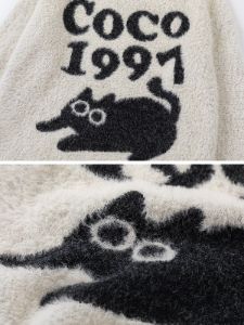 Aelfric Eden Cartoon Cat Jacquard Sweater sold by Aelfric Eden
