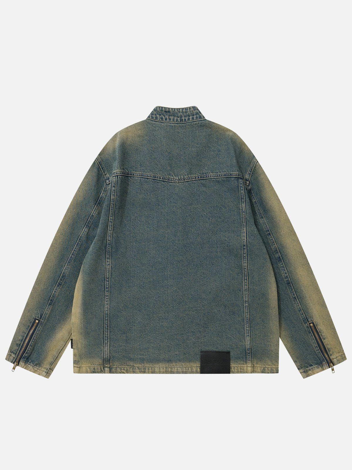 Aelfric Eden Multi Pocket Washed Denim Jacket sold by Aelfric Eden product image thumbnail 2
