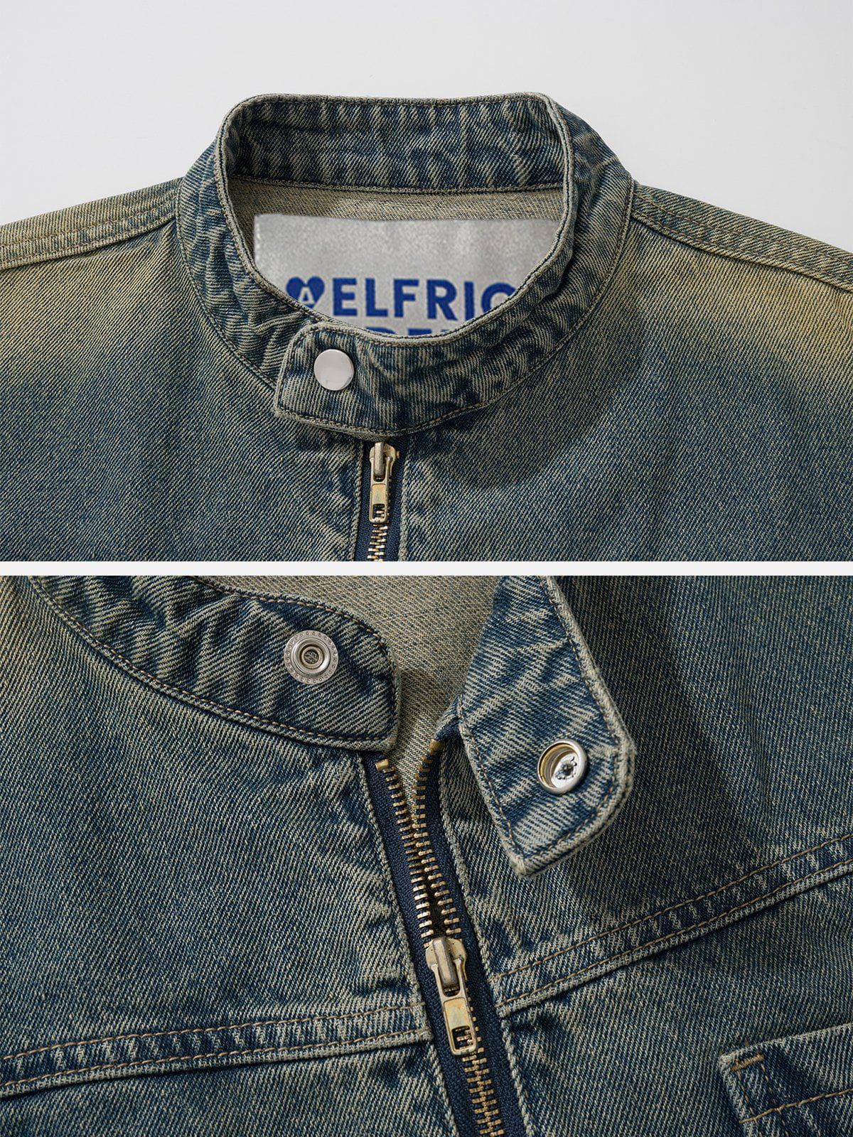 Aelfric Eden Multi Pocket Washed Denim Jacket sold by Aelfric Eden product image thumbnail 3
