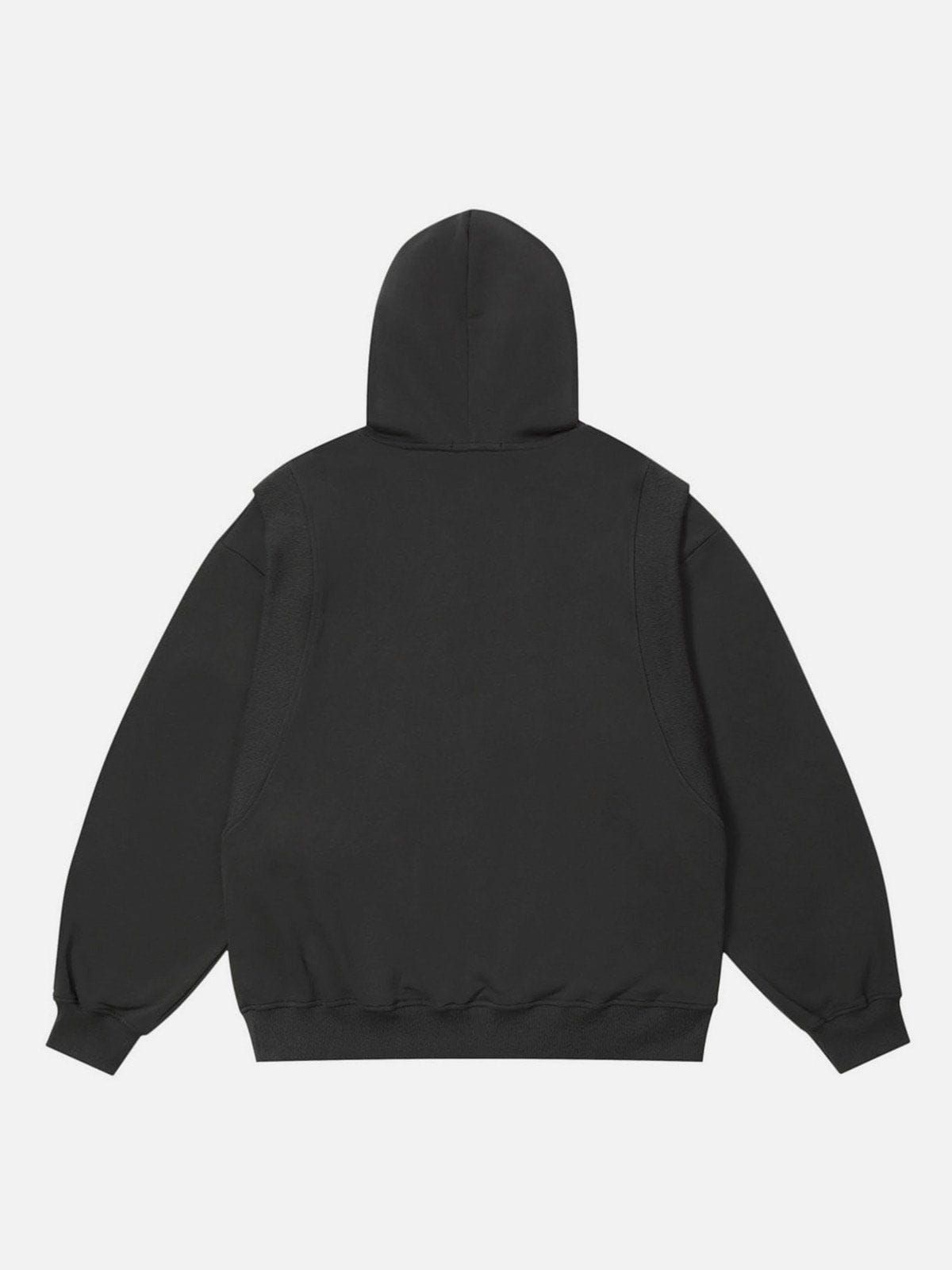 Aelfric Eden Solid Camber Patchwork Hoodie sold by Aelfric Eden product image thumbnail 3