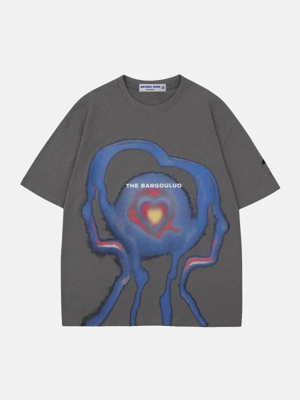 Aelfric Eden Washed Abstract Graphic Tee | Parallel