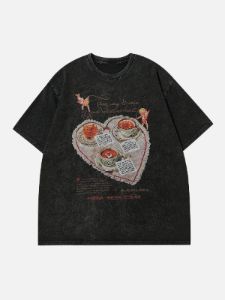 Aelfric Eden Washed Heart Print Tee sold by Aelfric Eden