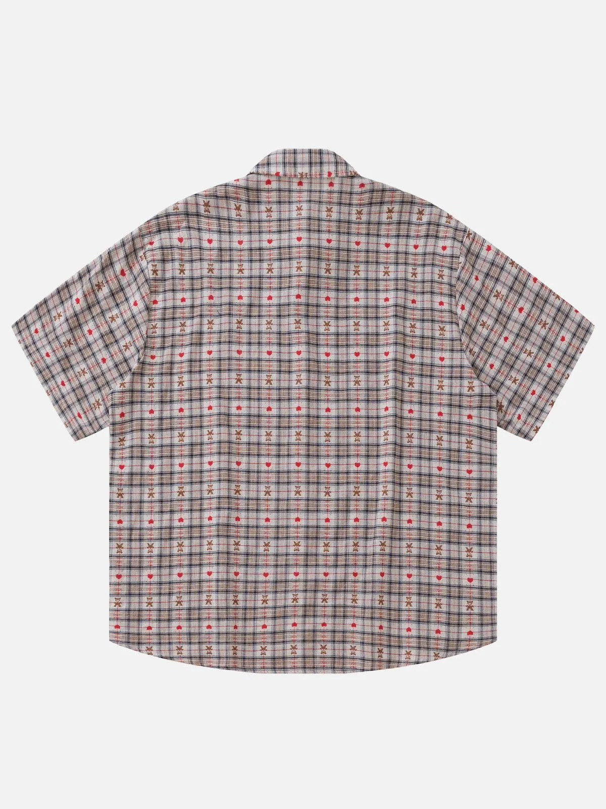 Aelfric Eden Crochet Heart Pocket Plaid Shirt sold by Aelfric Eden product image thumbnail 3