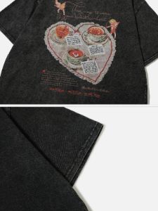 Aelfric Eden Washed Heart Print Tee sold by Aelfric Eden