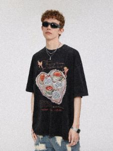 Aelfric Eden Washed Heart Print Tee sold by Aelfric Eden
