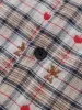 Aelfric Eden Crochet Heart Pocket Plaid Shirt sold by Aelfric Eden