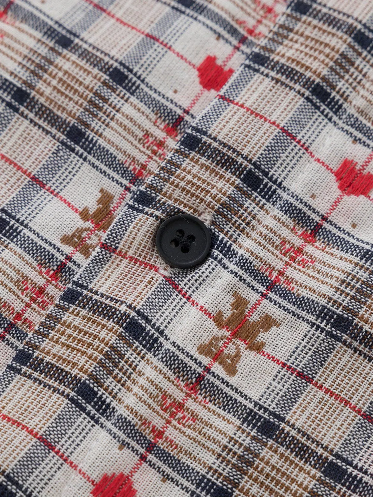 Aelfric Eden Crochet Heart Pocket Plaid Shirt sold by Aelfric Eden product image thumbnail 5