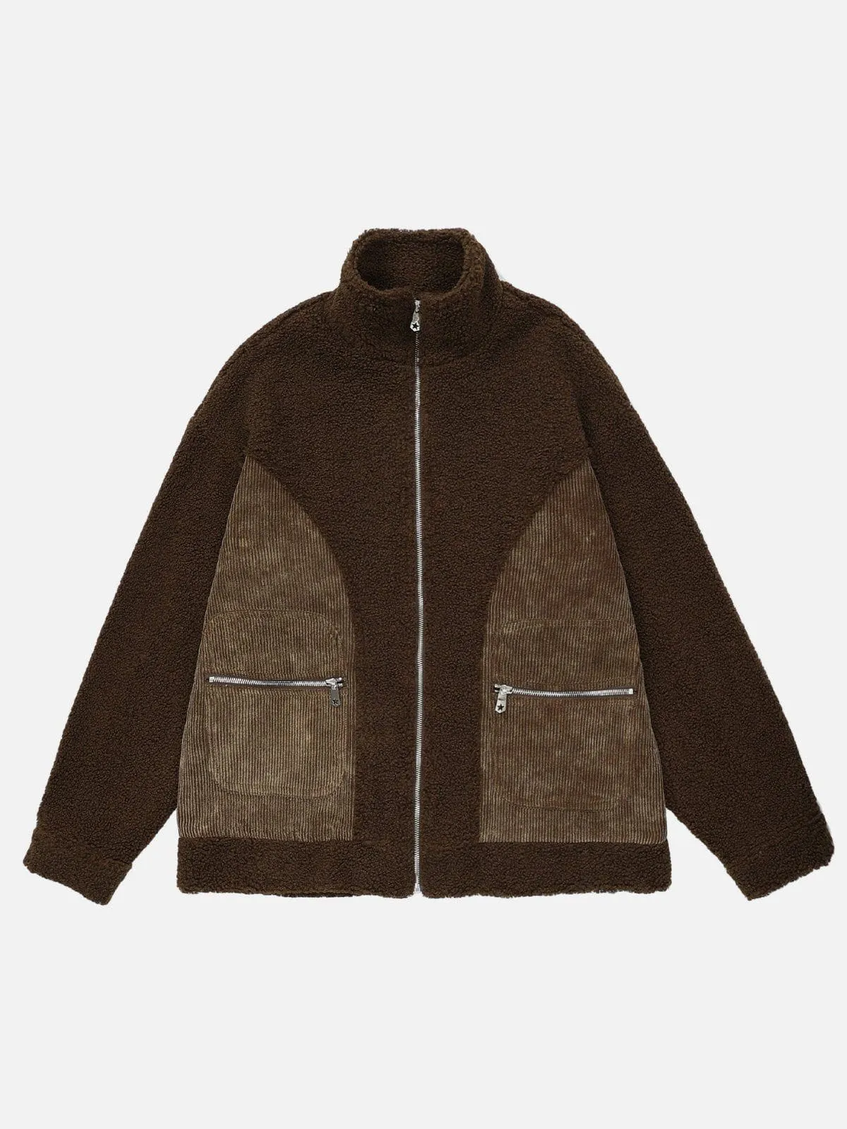 Aelfric Eden Corduroy Patchwork Sherpa Coat sold by Aelfric Eden product image thumbnail 4