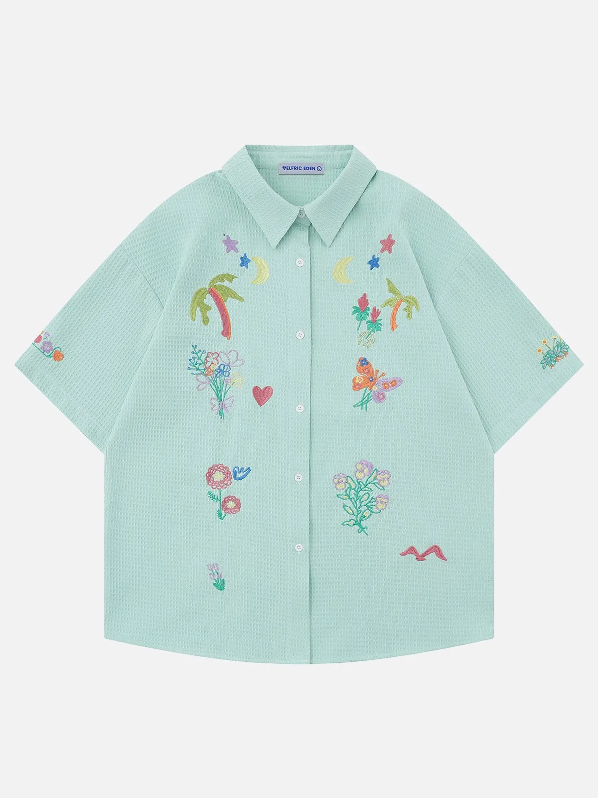 Aelfric Eden Colorful Embroidery Short Sleeve Shirt sold by Aelfric Eden