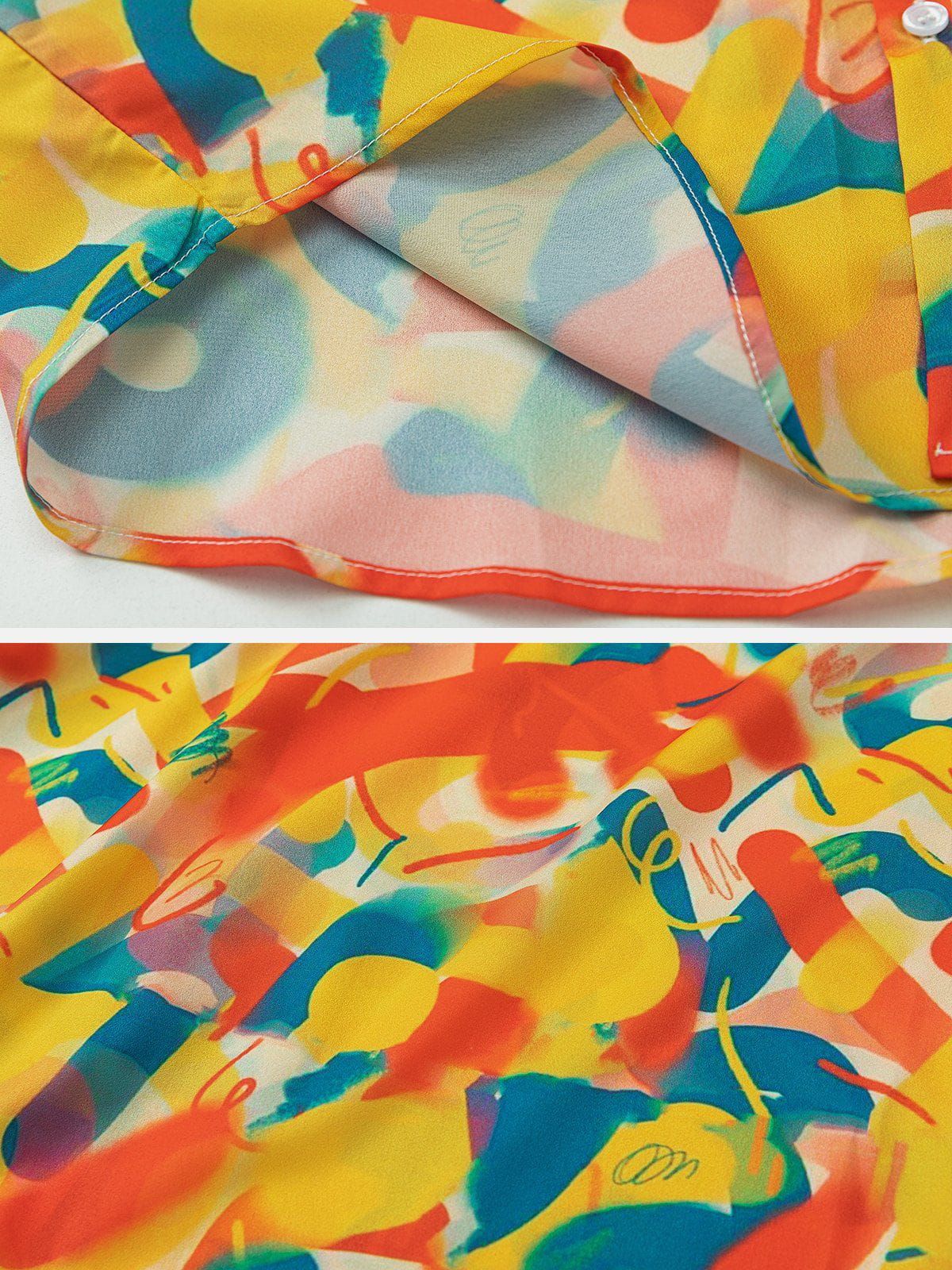 "The Charm of Oil Painting Graffiti Print" Short Sleeve Shirts sold by Aelfric Eden product image thumbnail 3