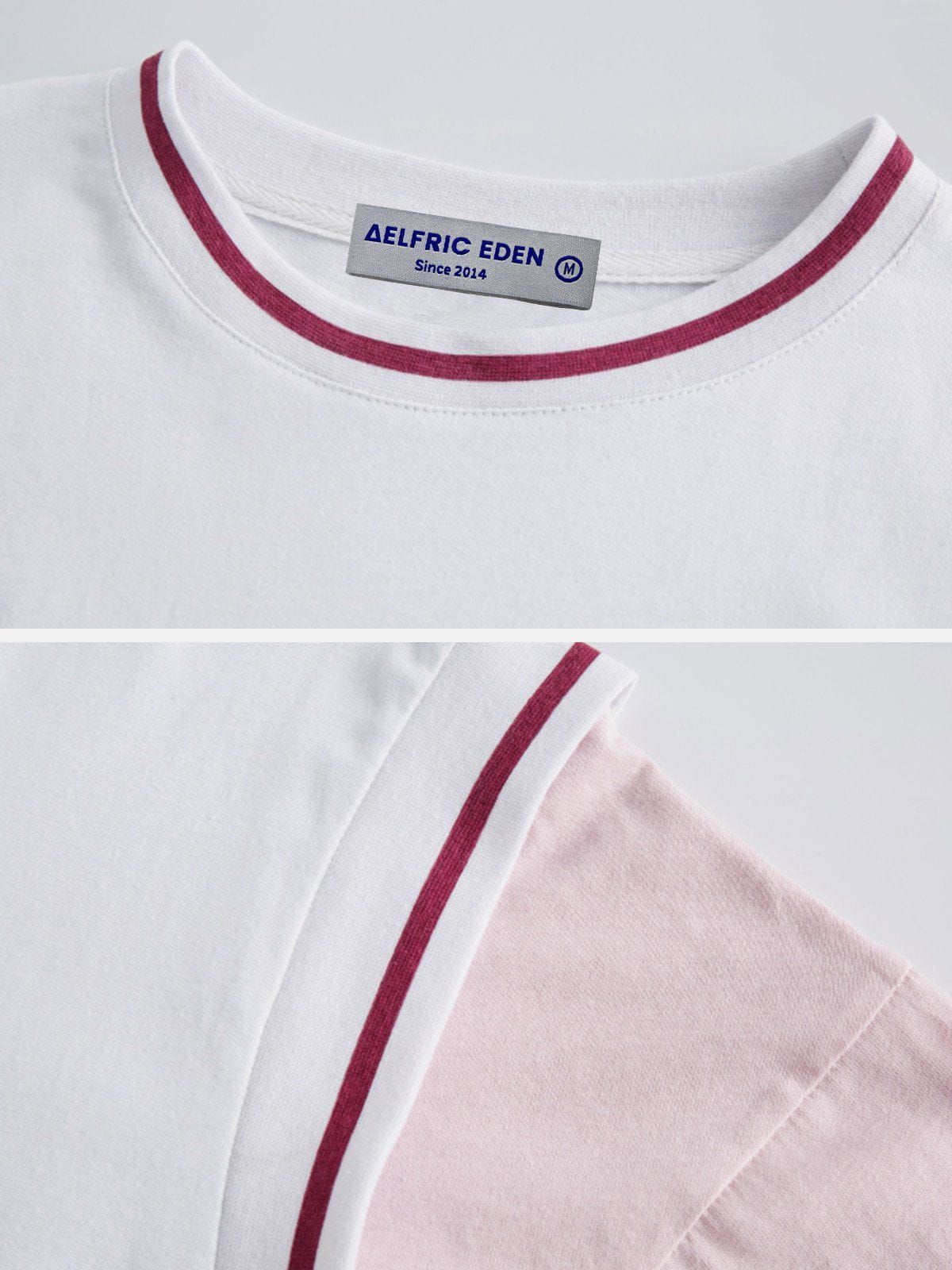 Aelfric Eden Vest Patchwork Letter Print Tee sold by Aelfric Eden product image thumbnail 5