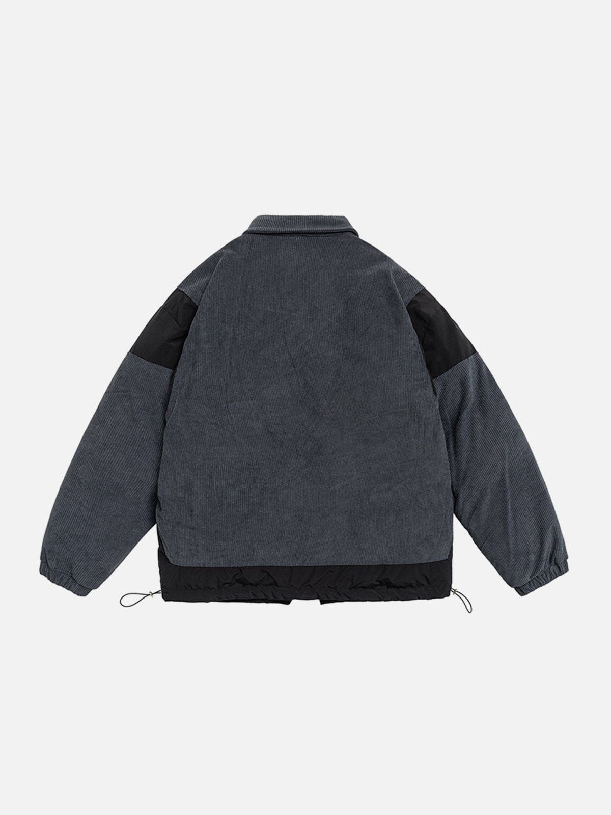 Aelfric Eden Fake Two Piece Corduroy Patchwork Winter Coat sold by Aelfric Eden product image thumbnail 4