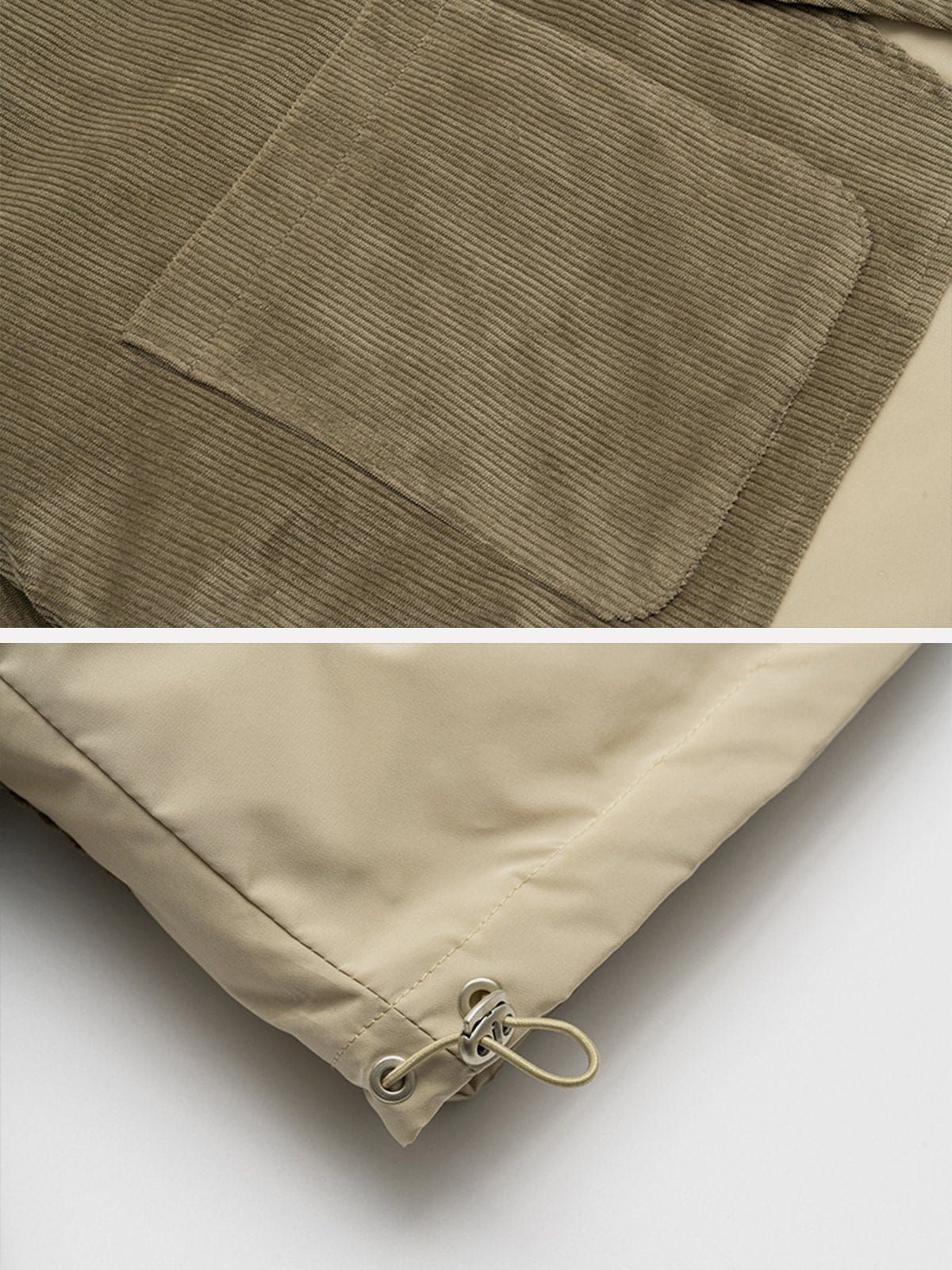 Aelfric Eden Fake Two Piece Corduroy Patchwork Winter Coat sold by Aelfric Eden product image thumbnail 6