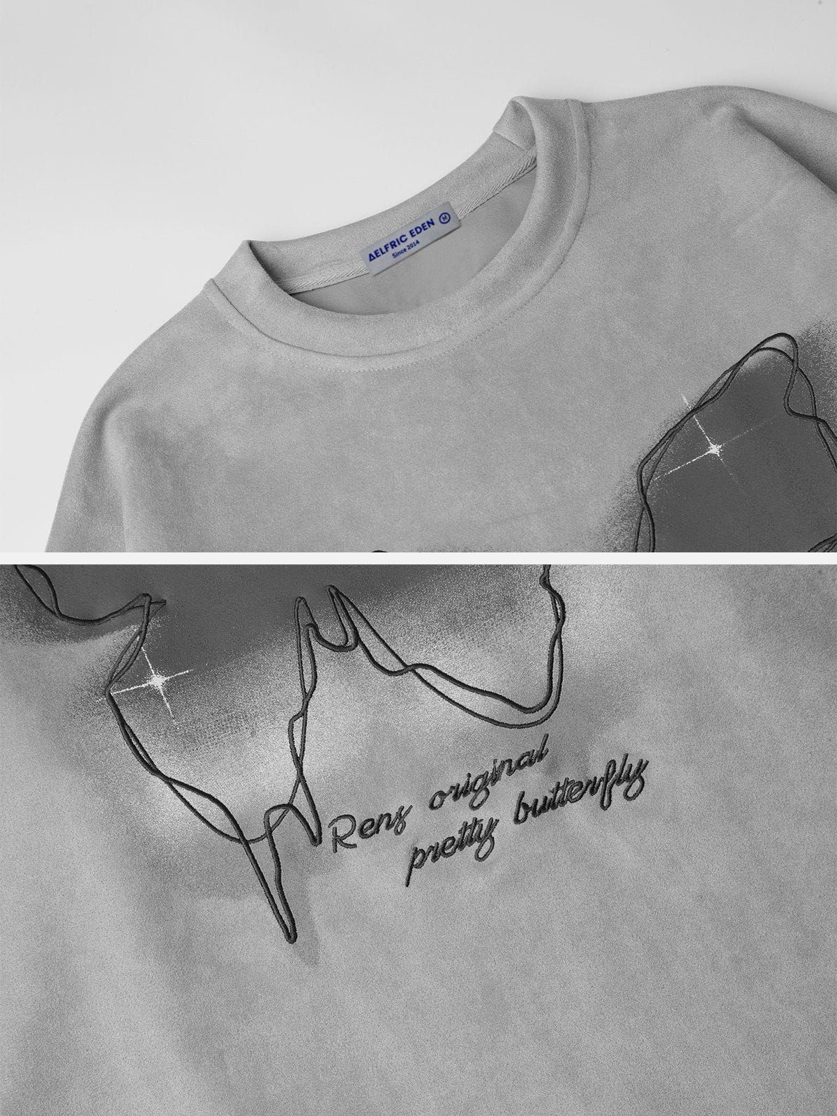 Aelfric Eden Embroidery Butterfly Sweatshirt sold by Aelfric Eden product image thumbnail 5