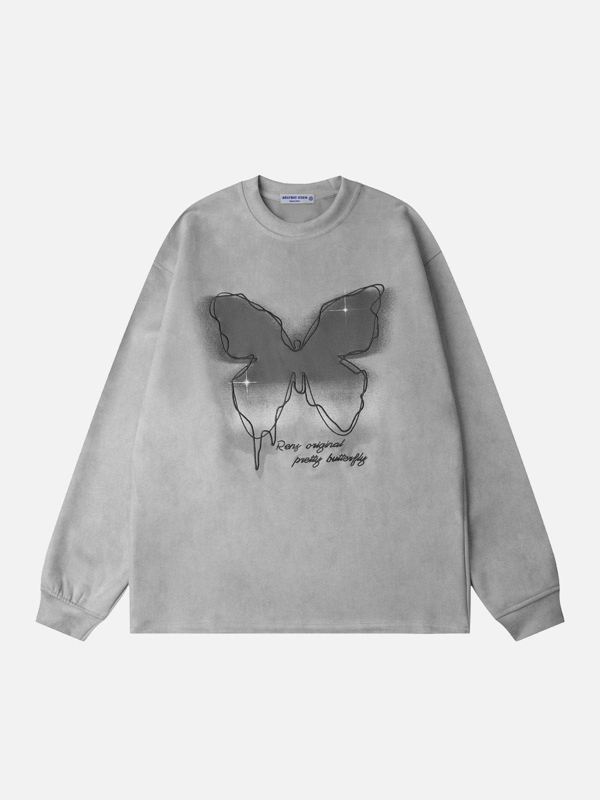 Aelfric Eden Embroidery Butterfly Sweatshirt sold by Aelfric Eden product image thumbnail 2