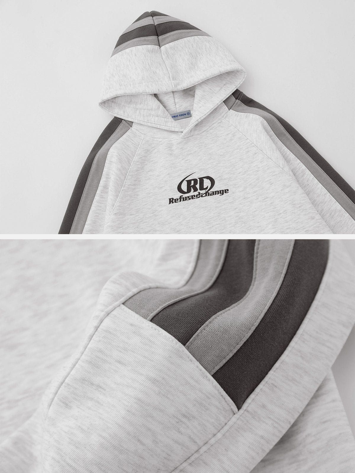 Aelfric Eden Stripe Color Blocking Print Hoodie sold by Aelfric Eden product image thumbnail 5