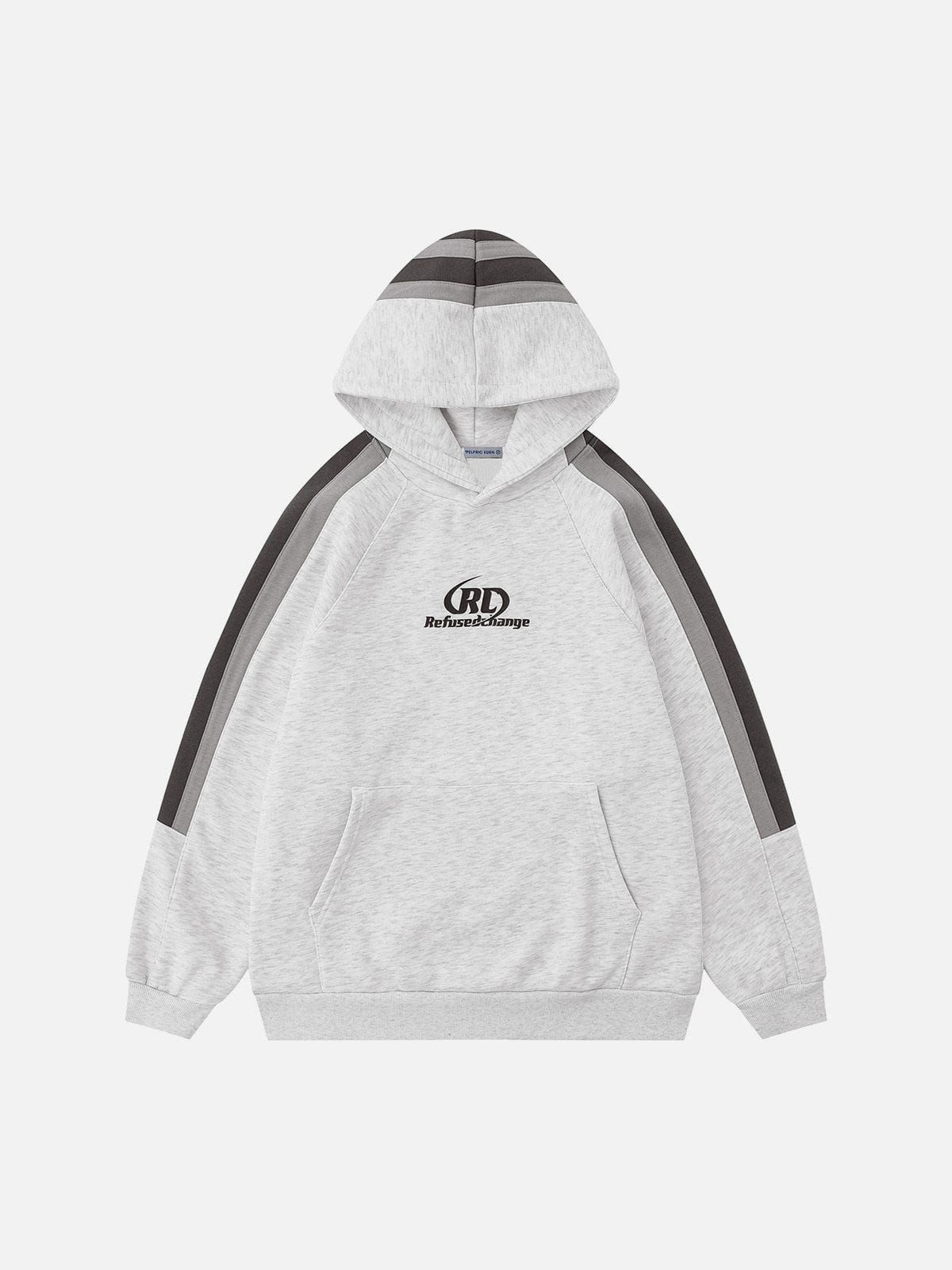 Aelfric Eden Stripe Color Blocking Print Hoodie sold by Aelfric Eden