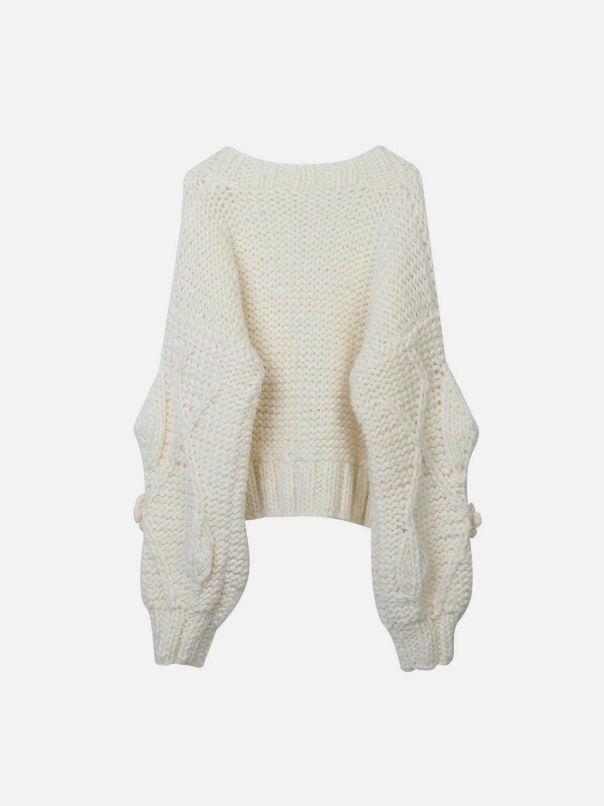 V-neck Flowers Crochet Oversized Sleeves Cardigan sold by Aelfric Eden product image thumbnail 2