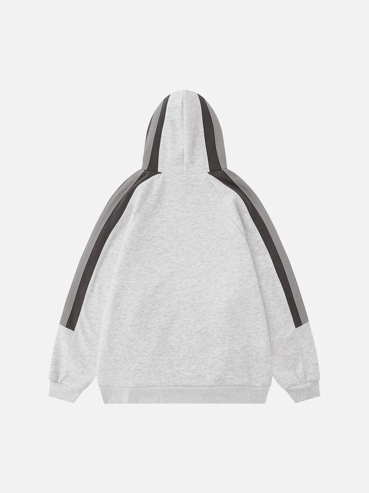 Aelfric Eden Stripe Color Blocking Print Hoodie sold by Aelfric Eden product image thumbnail 4