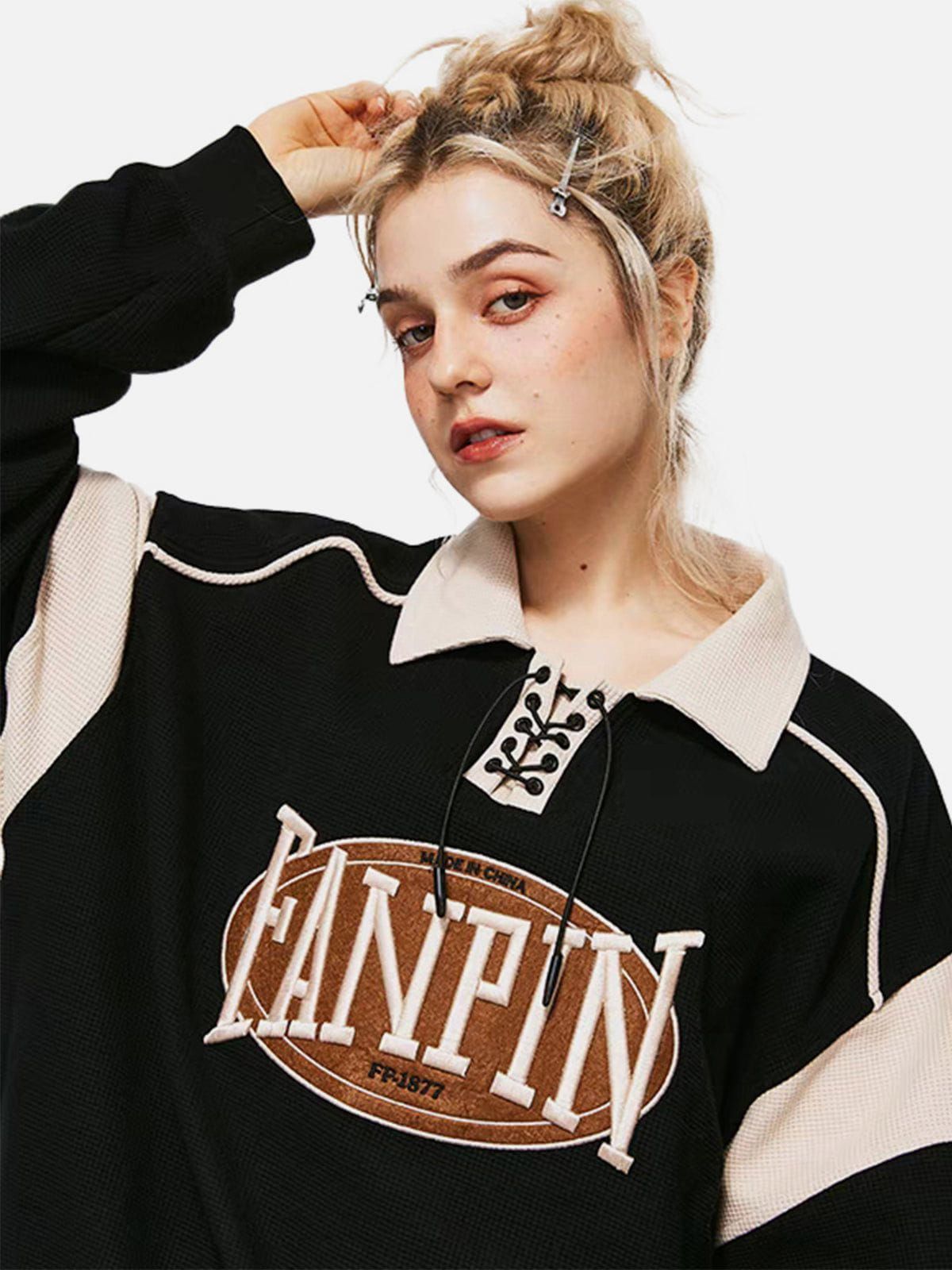 Aelfric Eden Embroidery Lettered Sweatshirt sold by Aelfric Eden product image thumbnail 3