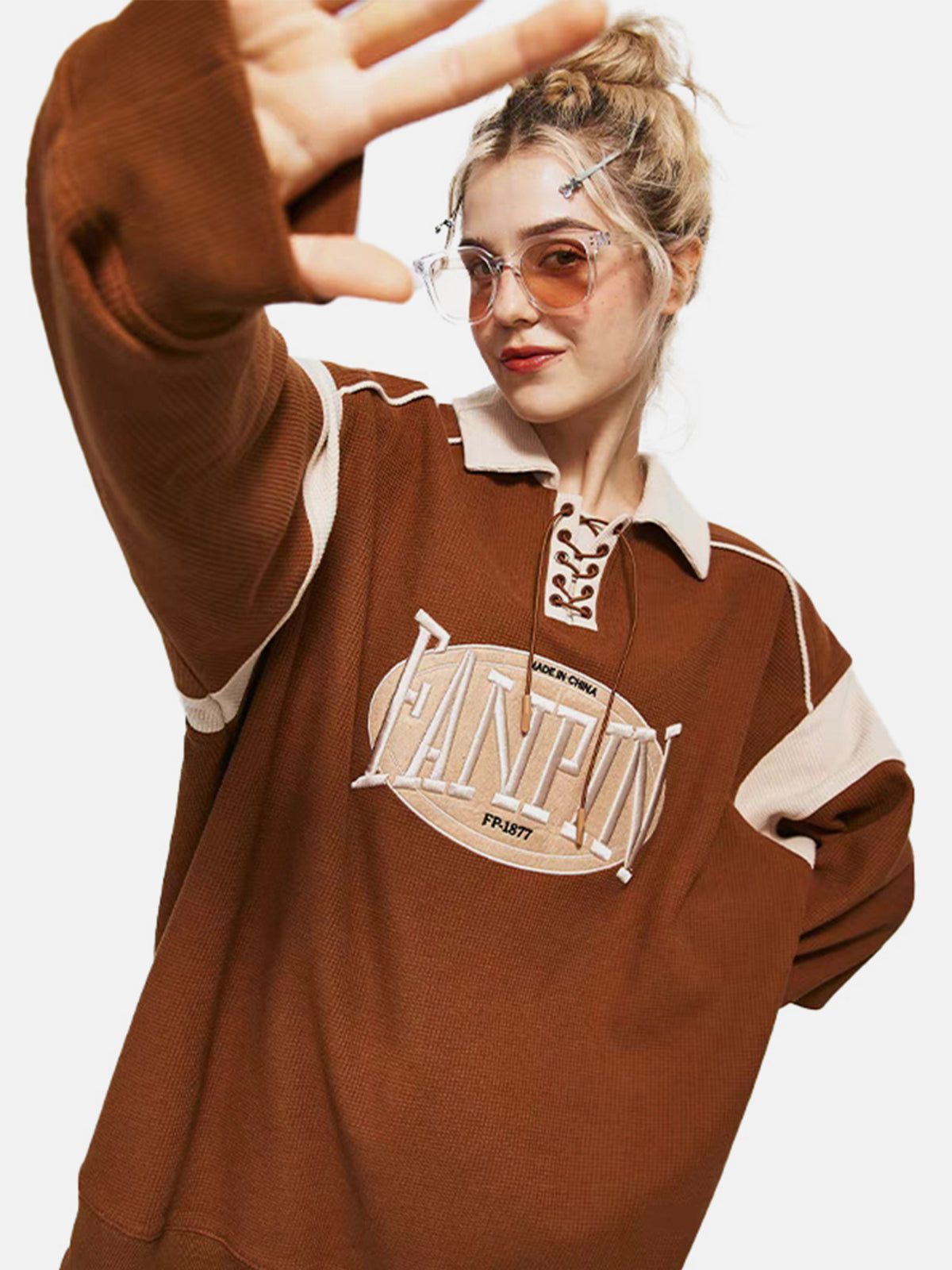 Aelfric Eden Embroidery Lettered Sweatshirt sold by Aelfric Eden product image thumbnail 2