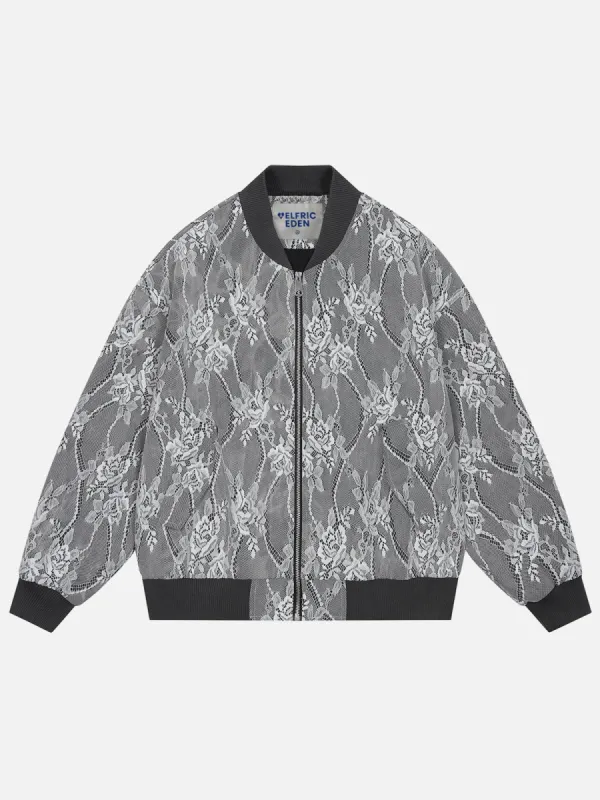 Aelfric Eden Lace Flower Bomber Jacket sold by Aelfric Eden
