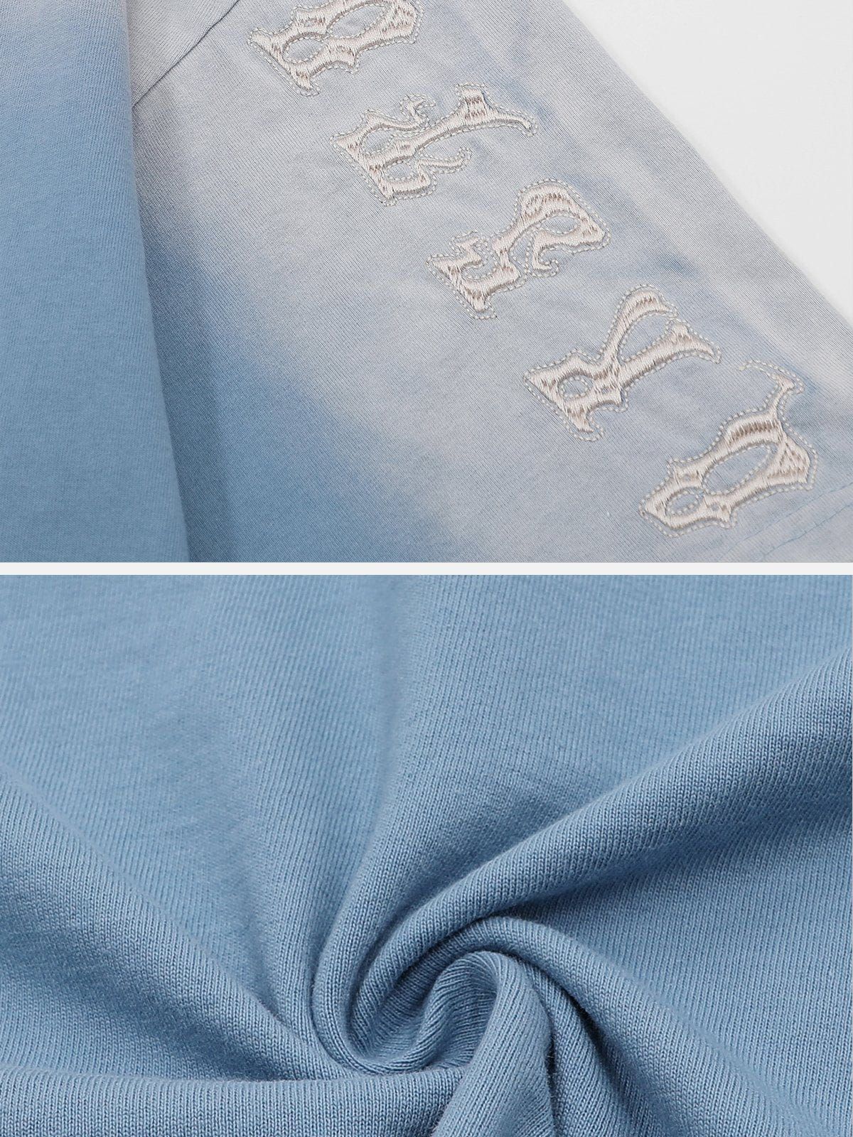 Aelfric Eden Washed Gradient Letter Embroidery Tee sold by Aelfric Eden product image thumbnail 5