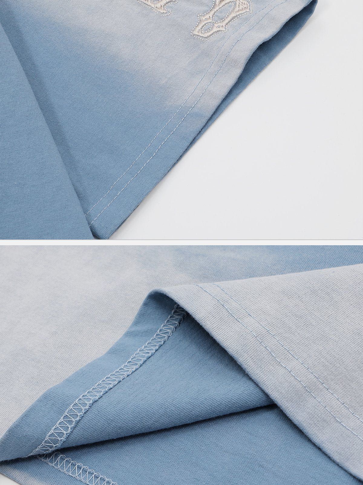 Aelfric Eden Washed Gradient Letter Embroidery Tee sold by Aelfric Eden product image thumbnail 6