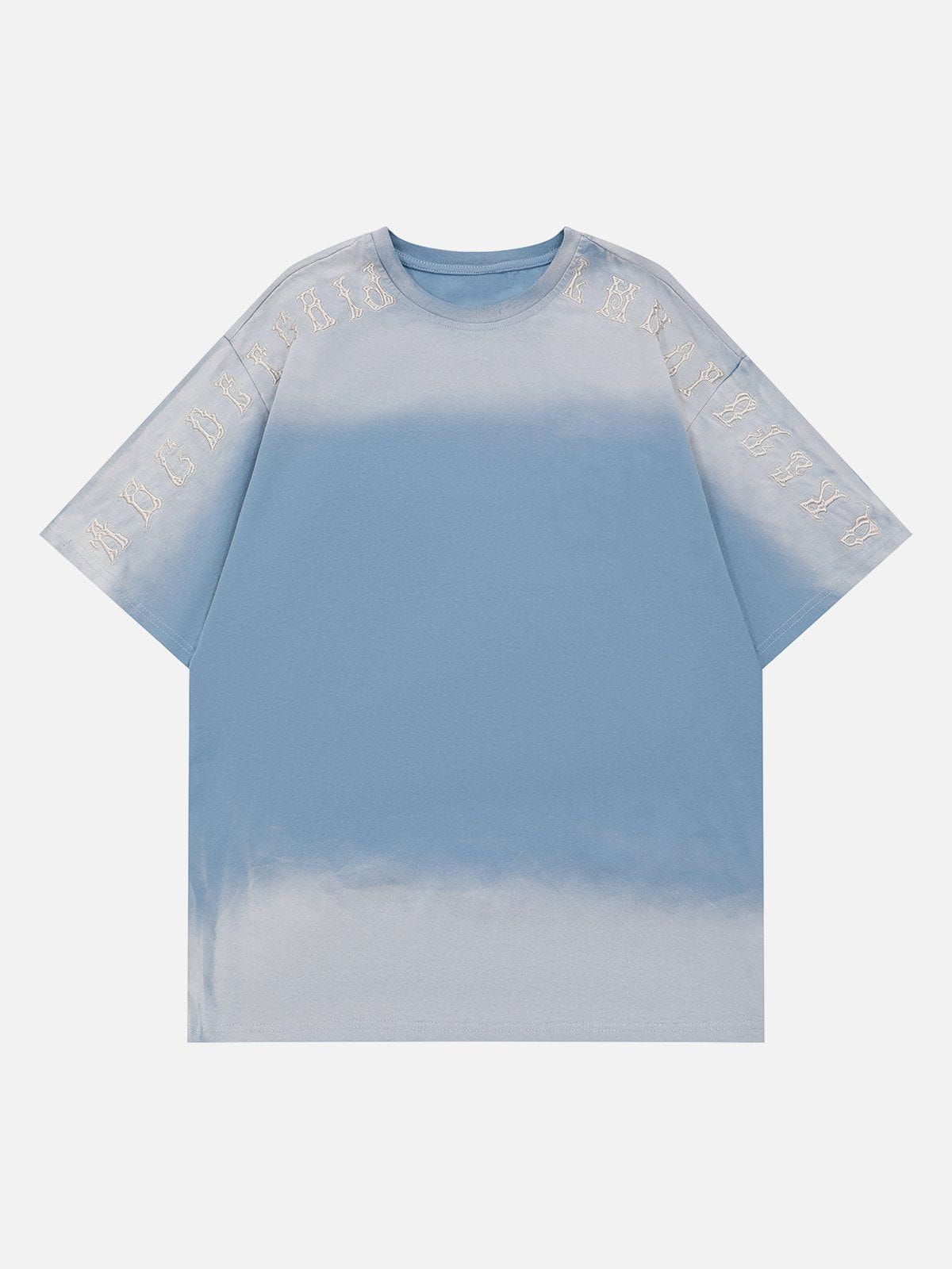 Aelfric Eden Washed Gradient Letter Embroidery Tee sold by Aelfric Eden