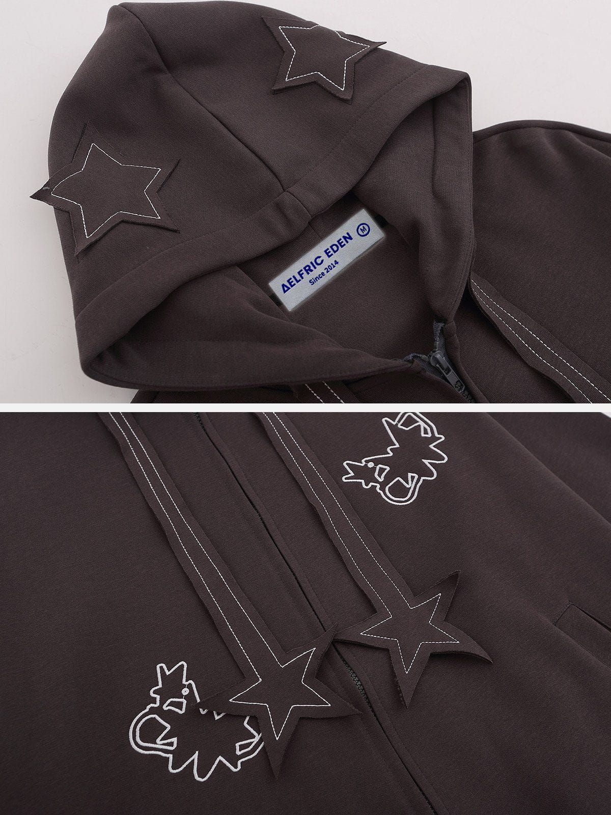 Aelfric Eden Applique Star Elements Hoodie sold by Aelfric Eden product image thumbnail 4